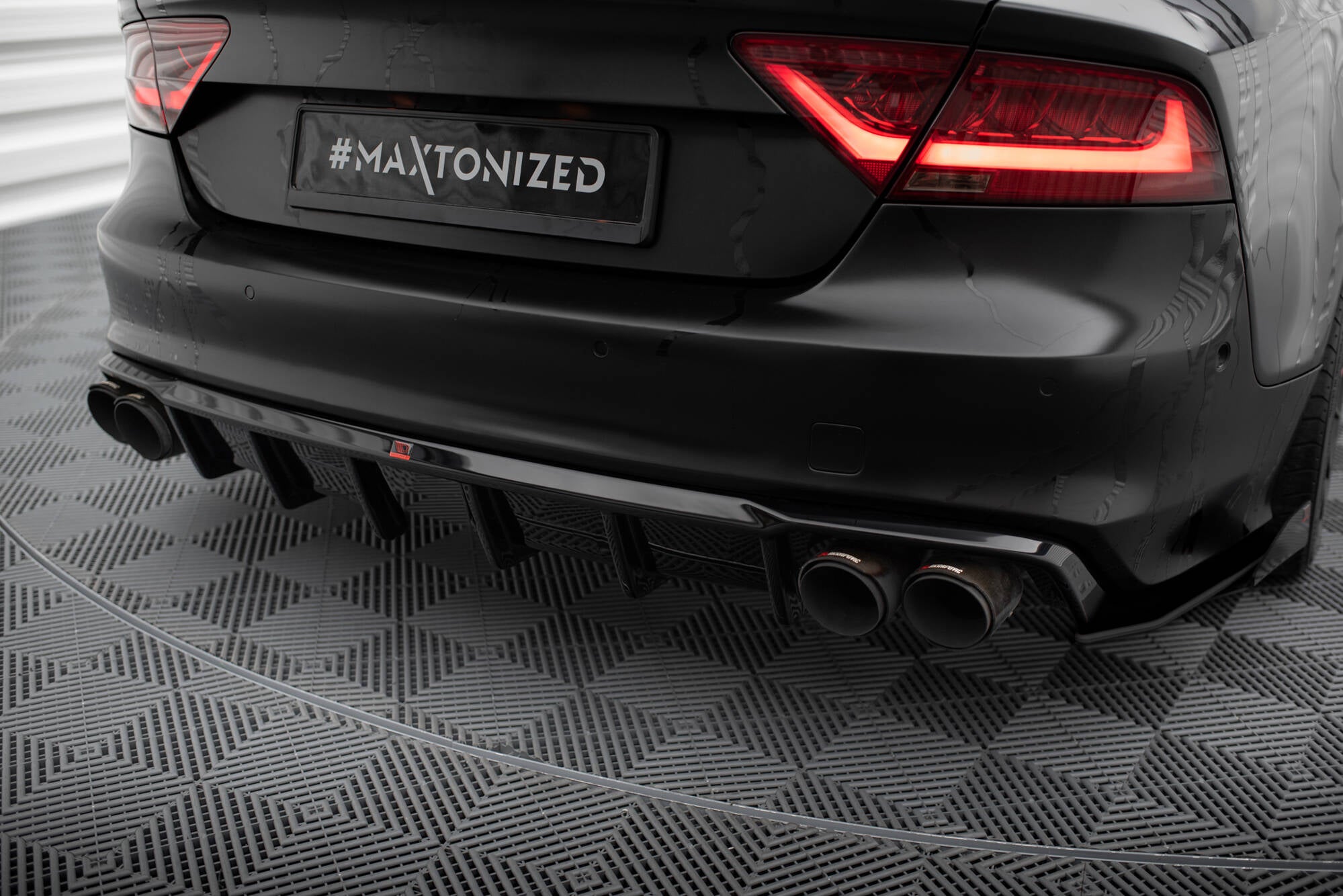Maxton Design Diffusor Heck Ansatz passend für Audi S7 C7