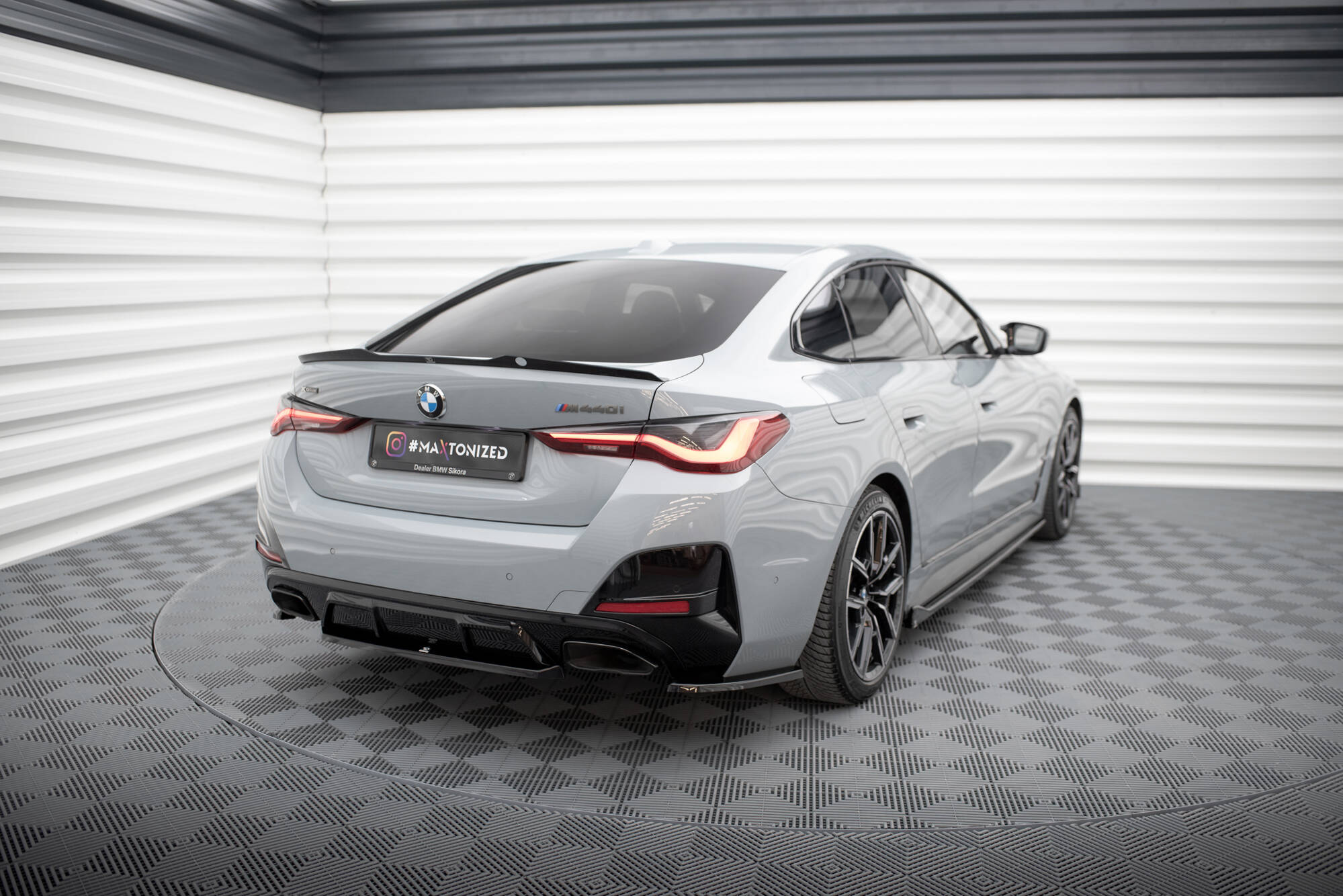Maxton Design Heckansatz BMW M440i Gran Coupe G26 schwarz Hochglanz für BMW 4er Gran Coupe