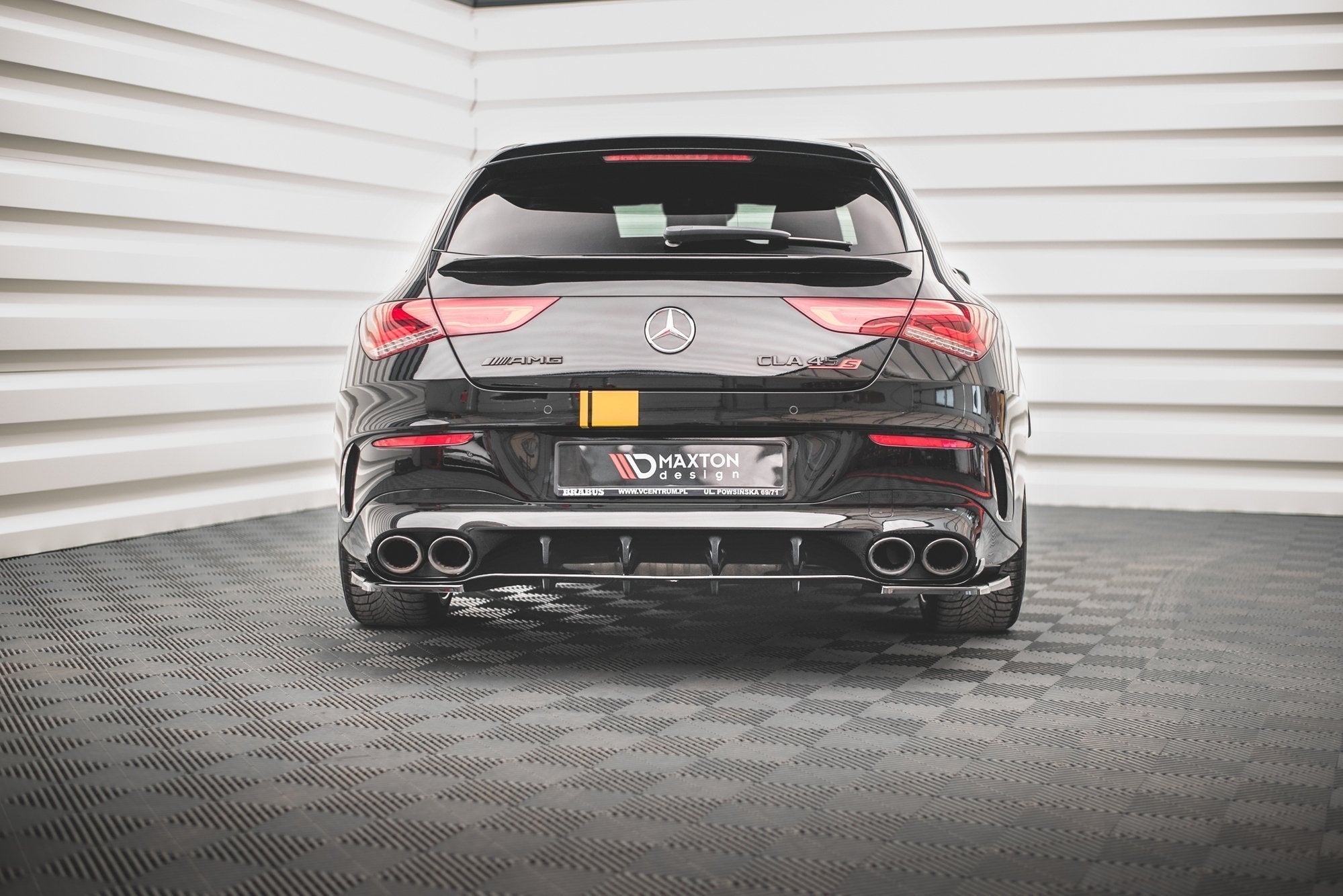 Maxton Design Diffusor Heck Ansatz passend für Mercedes-AMG CLA 35 Aero / 45 Aero C118 schwarz Hochglanz