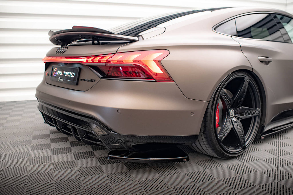 Maxton Design Heck Ansatz Flaps Diffusor V.1 passend für Audi e-Tron GT / RS GT Mk1 schwarz Hochglanz
