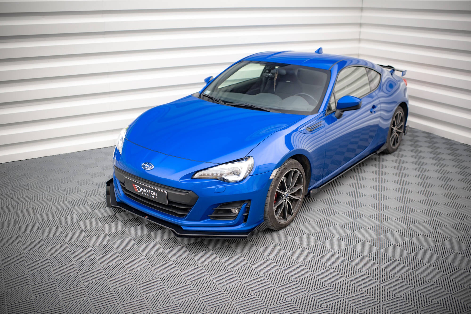 Maxton Design Front Stoßstange Flaps passend für Subaru BRZ Mk1 Facelift schwarz Hochglanz
