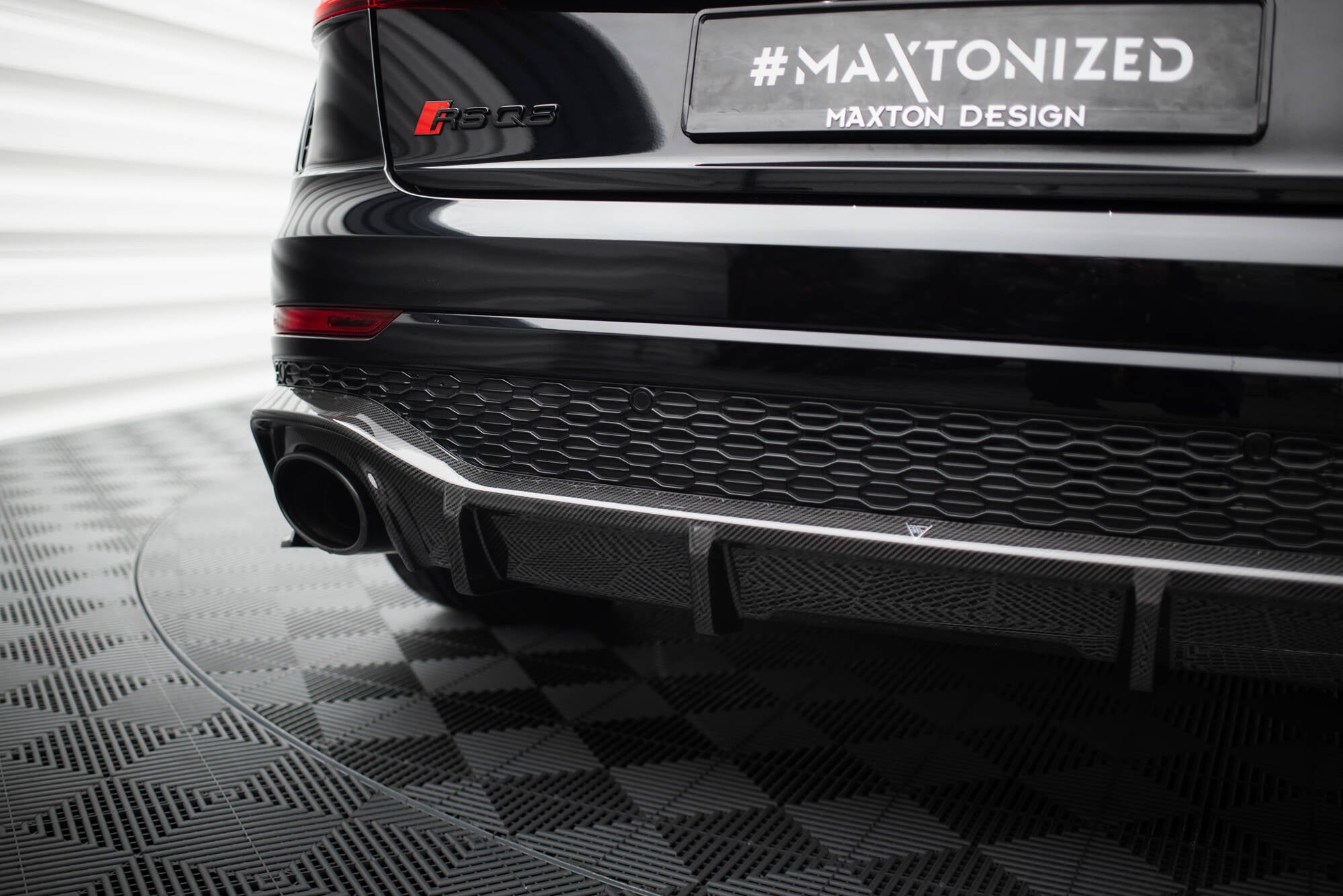 Maxton Design Prepreg Carbon Fiber Diffusor Heck Ansatz passend für Audi RSQ8 Mk1