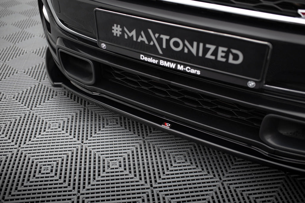 Maxton Design Street+ Spoilerlippe Front Ansatz passend für Mini Cooper S F56 / F56 Facelift schwarz Hochglanz