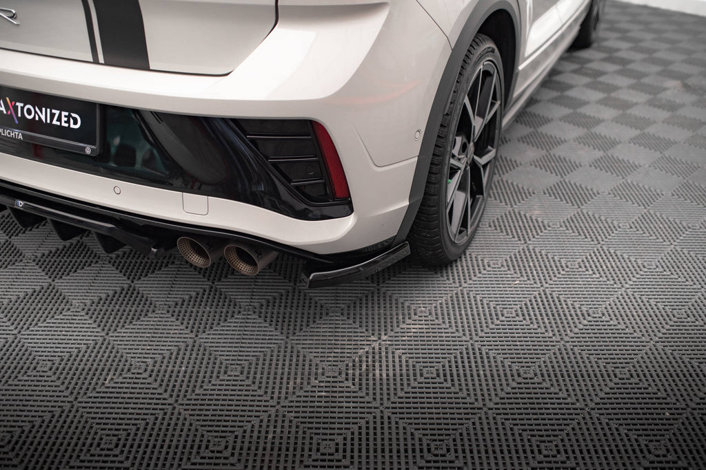 Maxton Design Heck Ansatz Flaps Diffusor passend für VW T-Roc R / R-Line Mk1 Facelift schwarz Hochglanz