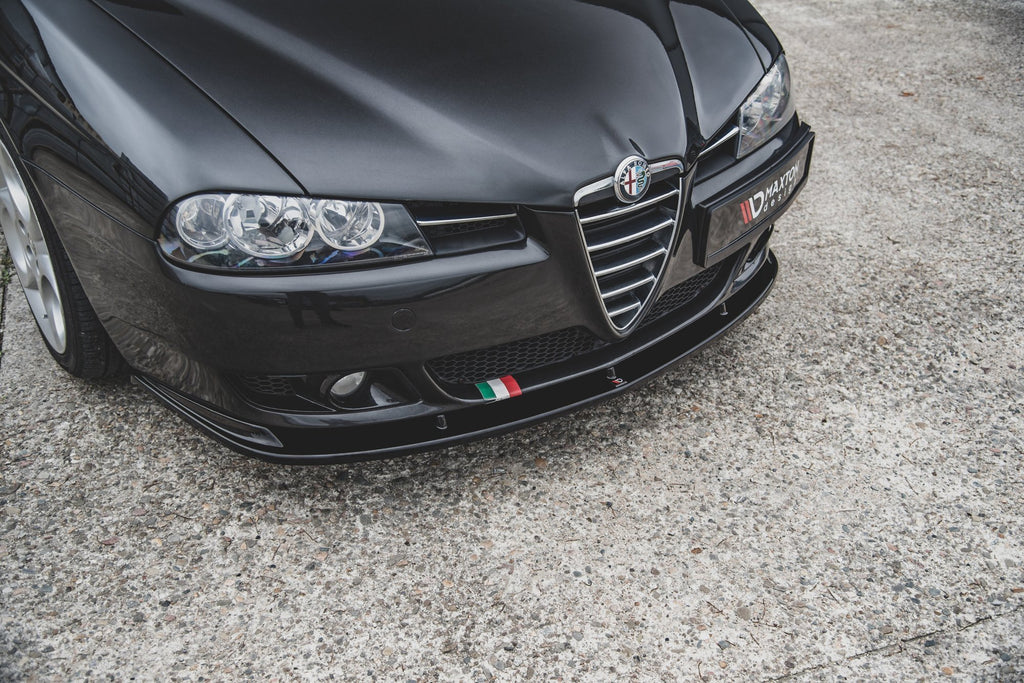 Maxton Design Street+ Spoilerlippe Front Ansatz passend für Alfa Romeo 156 Facelift schwarz Hochglanz