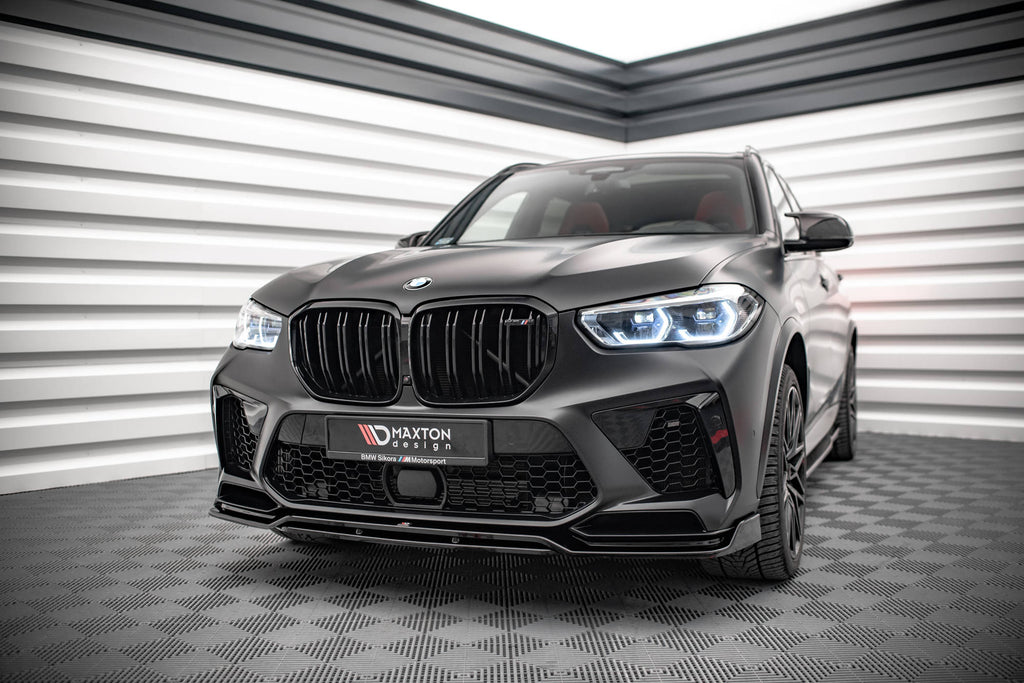 Maxton Design Street+ Spoilerlippe Front Ansatz V.3 passend für BMW X5M F95 schwarz Hochglanz