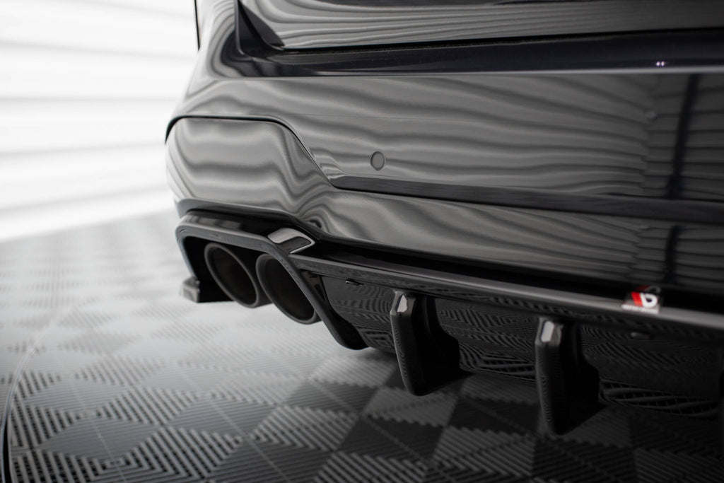 Maxton Design Diffusor Heck Ansatz passend für BMW X3 M F97 / F97 Facelift schwarz Hochglanz