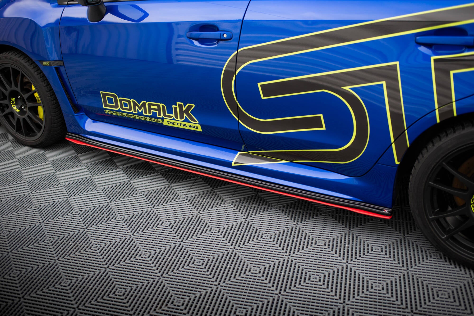 Maxton Design Street+ Seitenschweller Leisten V.2 passend für SUBARU WRX STI schwarz Hochglanz