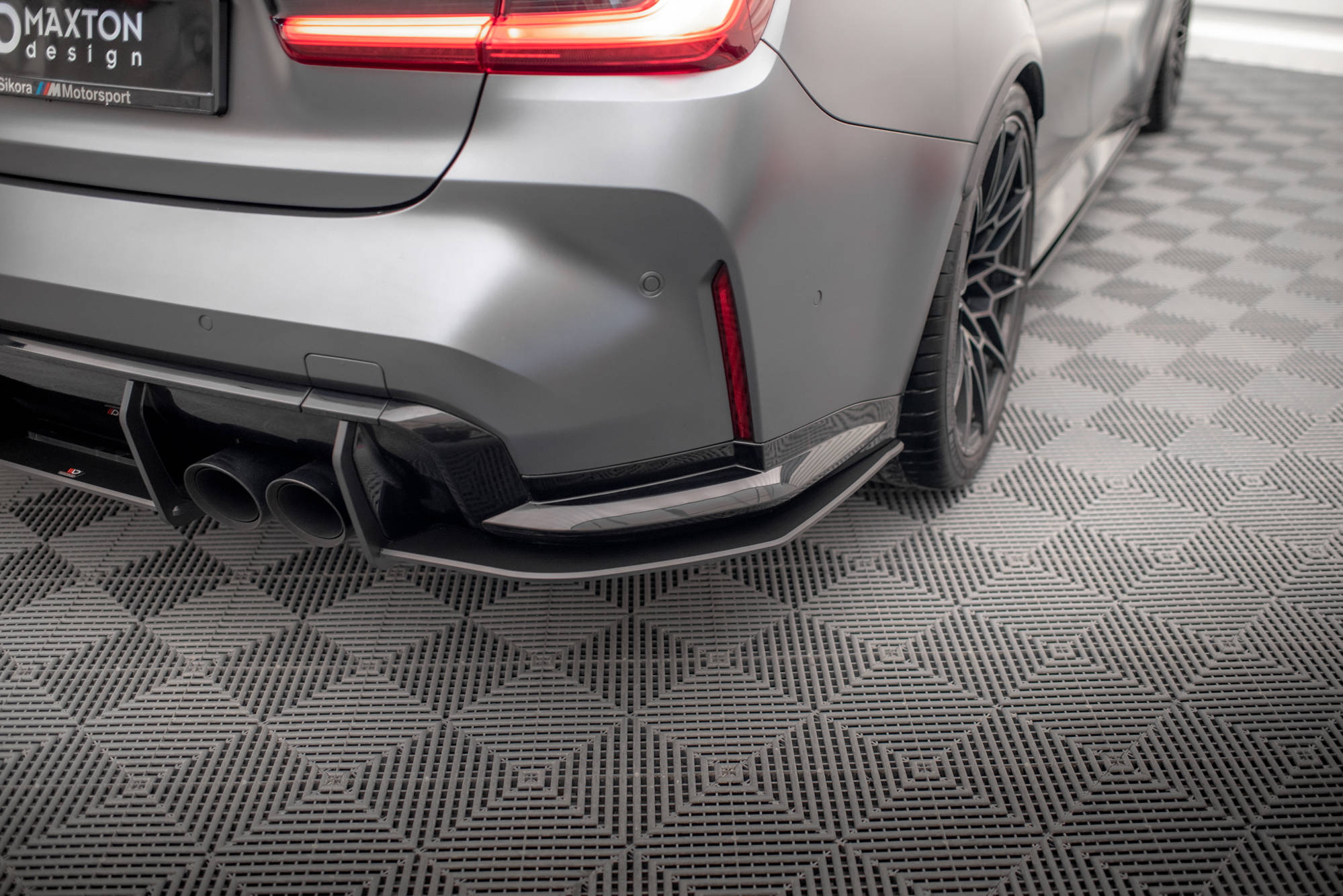 Maxton Design Street Pro Heck Ansatz Flaps Diffusor passend für BMW M3 Limousine / Touring G80 / G81