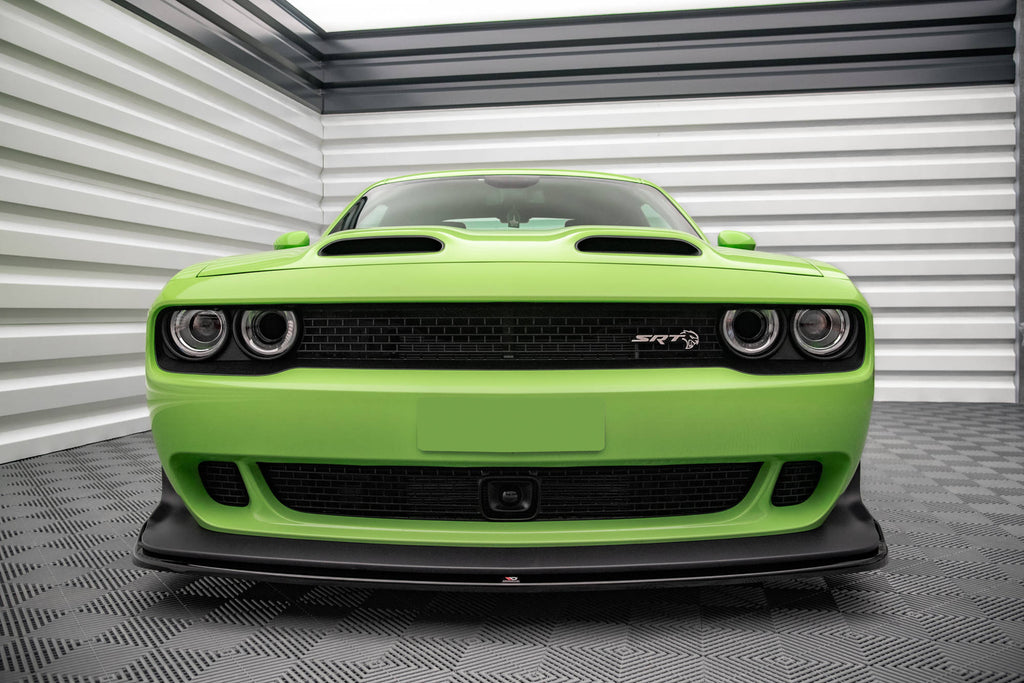 Maxton Design Street+ Spoilerlippe Front Ansatz passend für Dodge Challenger SRT Hellcat Widebody Mk3 schwarz Hochglanz