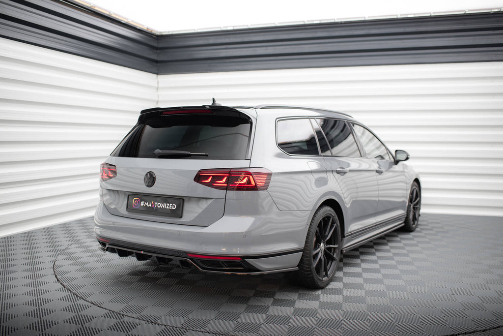 Maxton Design Spoiler CAP passend für VW Passat R-Line B8 schwarz Hochglanz