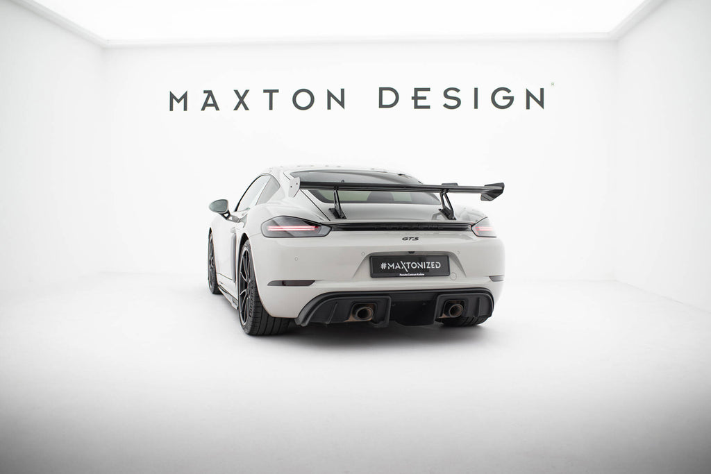Maxton Design Carbon Spoiler With Upper Swan Mounting V.1 Porsche 718 Cayman 982c für Porsche Cayman 982c