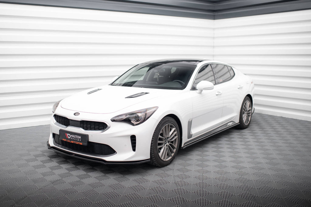 Maxton Design Street+ Seitenschweller Leisten passend für Kia Stinger GT / GT-Line / Standard Mk1 schwarz Hochglanz