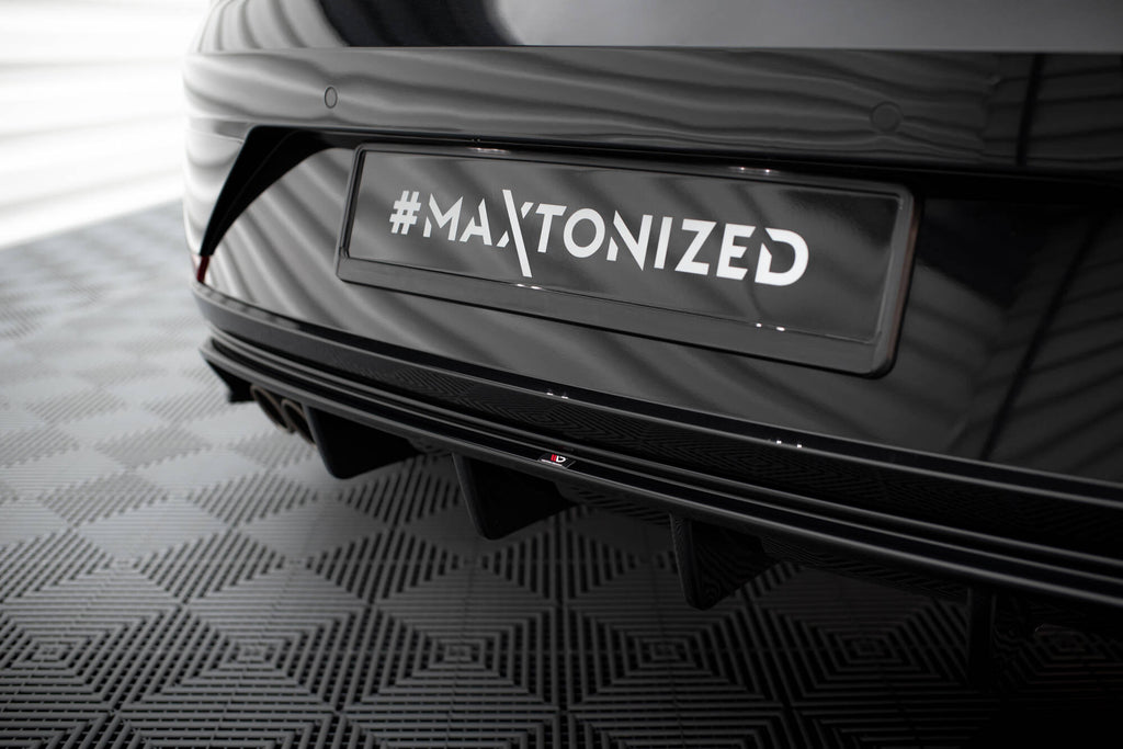 Maxton Design Diffusor Heck Ansatz passend für Seat Leon Mk3 Facelift schwarz Hochglanz