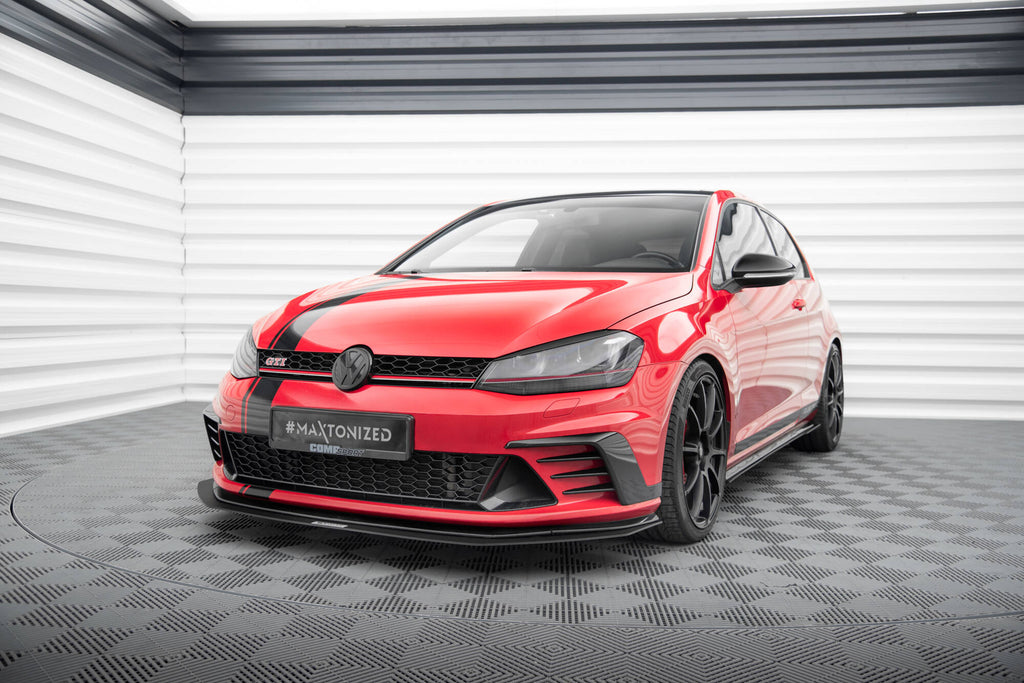 Maxton Design Racing Street+ Spoilerlippe Front Ansatz passend für VW GOLF 7 GTI CLUBSPORT