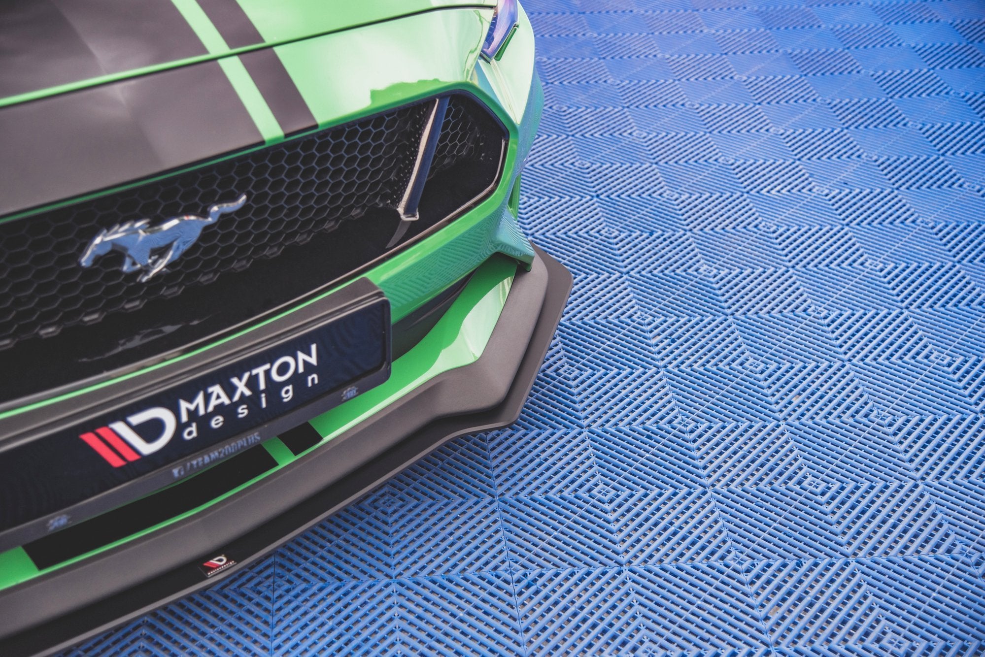 Maxton Design Street Pro Street+ Spoilerlippe Front Ansatz passend für V.1 passend für Ford Mustang GT MK6 Facelift