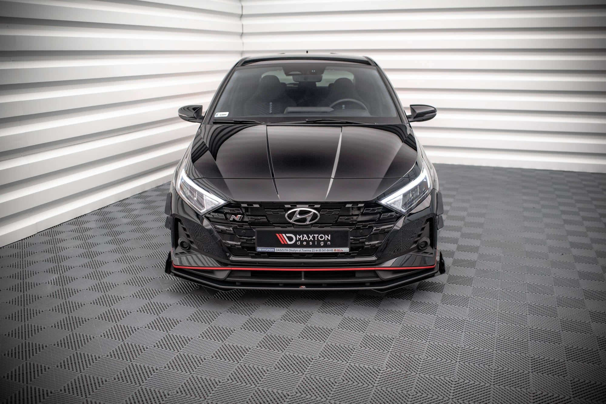 Maxton Design Front Stoßstange Flaps passend für Hyundai I20 N Mk3 schwarz Hochglanz