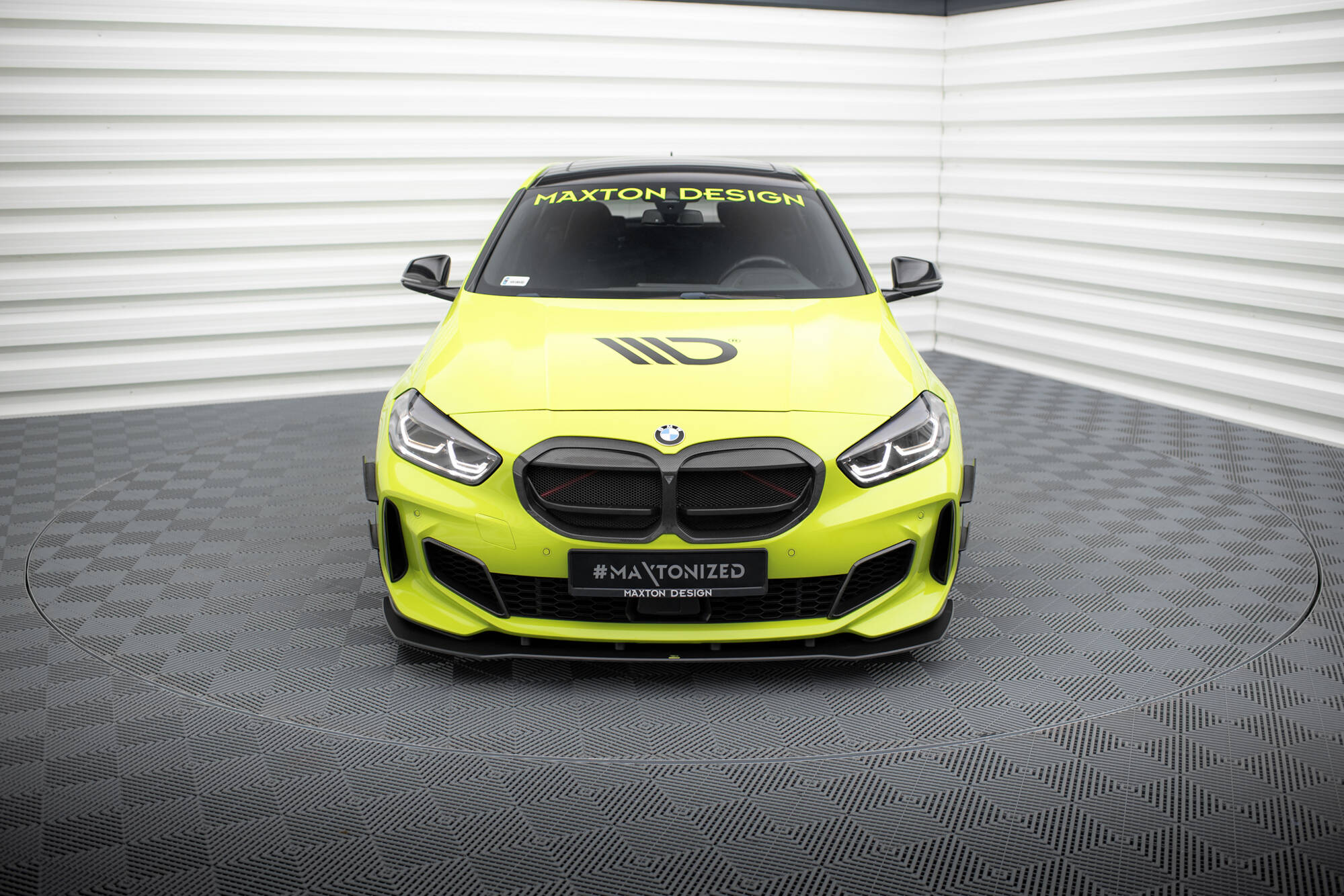 Maxton Design Street Pro Street+ Spoilerlippe Front Ansatz passend für BMW 1er M-Paket / M135i / 128ti F40