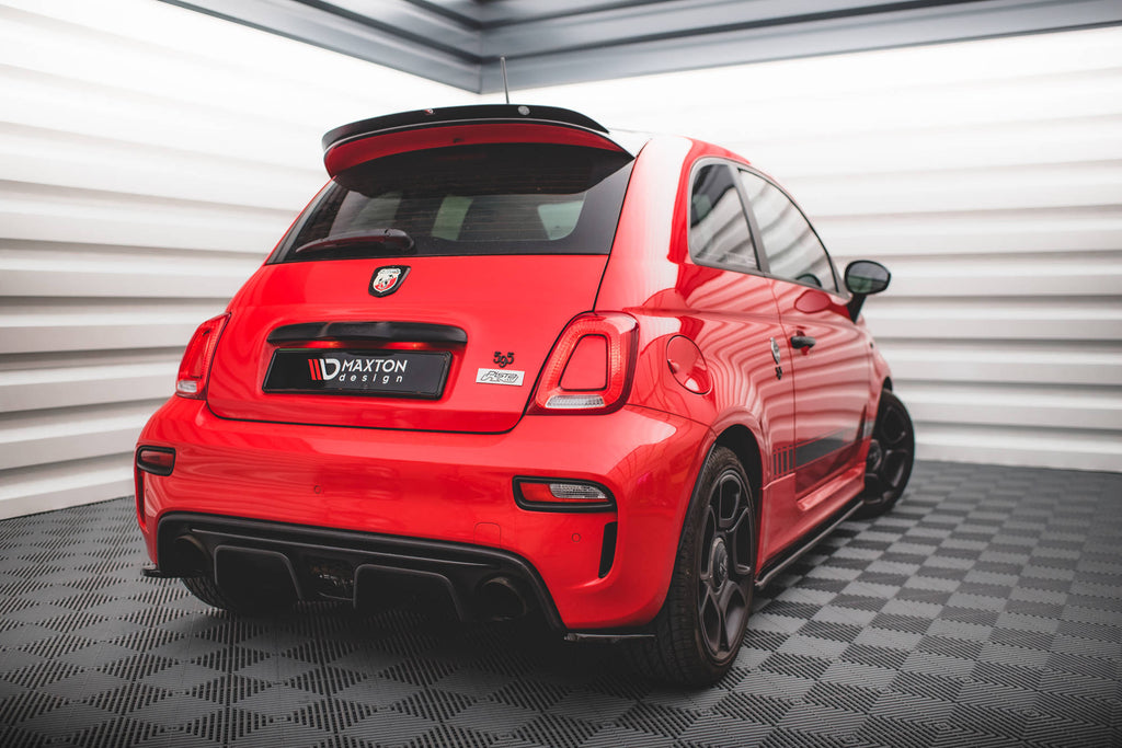 Maxton Design Spoiler CAP passend für Abarth 595 Mk1 Facelift schwarz Hochglanz