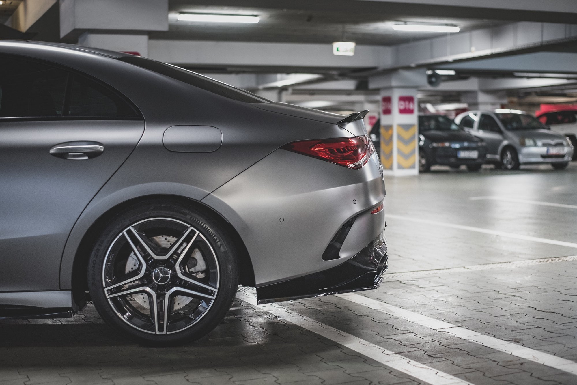 Maxton Design Heck Ansatz Flaps Diffusor passend für Mercedes-AMG CLA 35 Aero / 45 Aero C118 schwarz Hochglanz