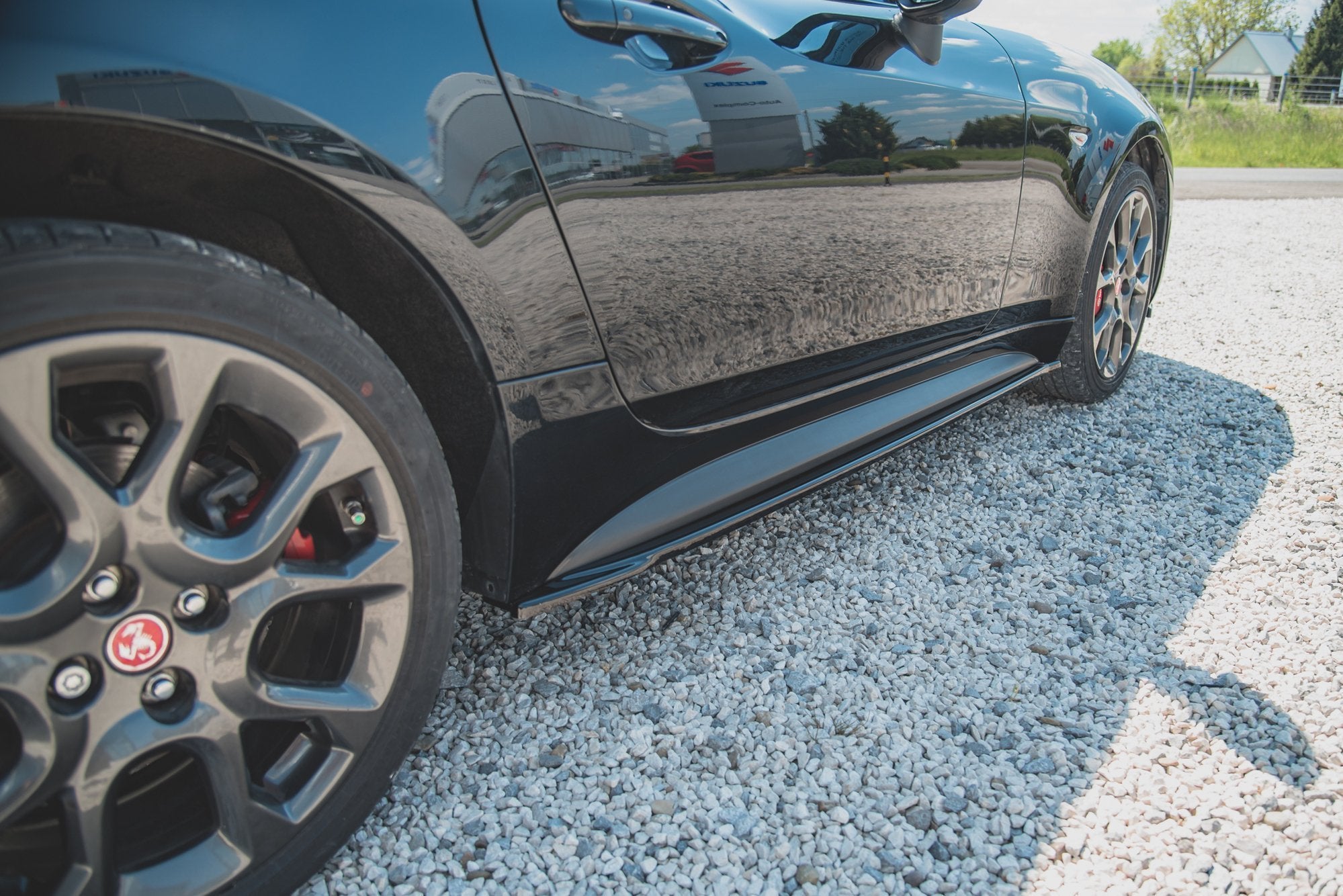 Maxton Design Street+ Seitenschweller Leisten passend für Abarth 124 Spider schwarz Hochglanz