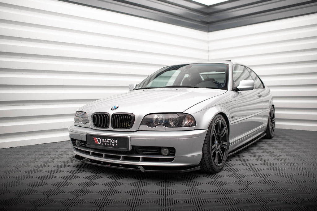 Maxton Design Street+ Spoilerlippe Front Ansatz V.3 passend für BMW 3er Coupe E46 schwarz Hochglanz