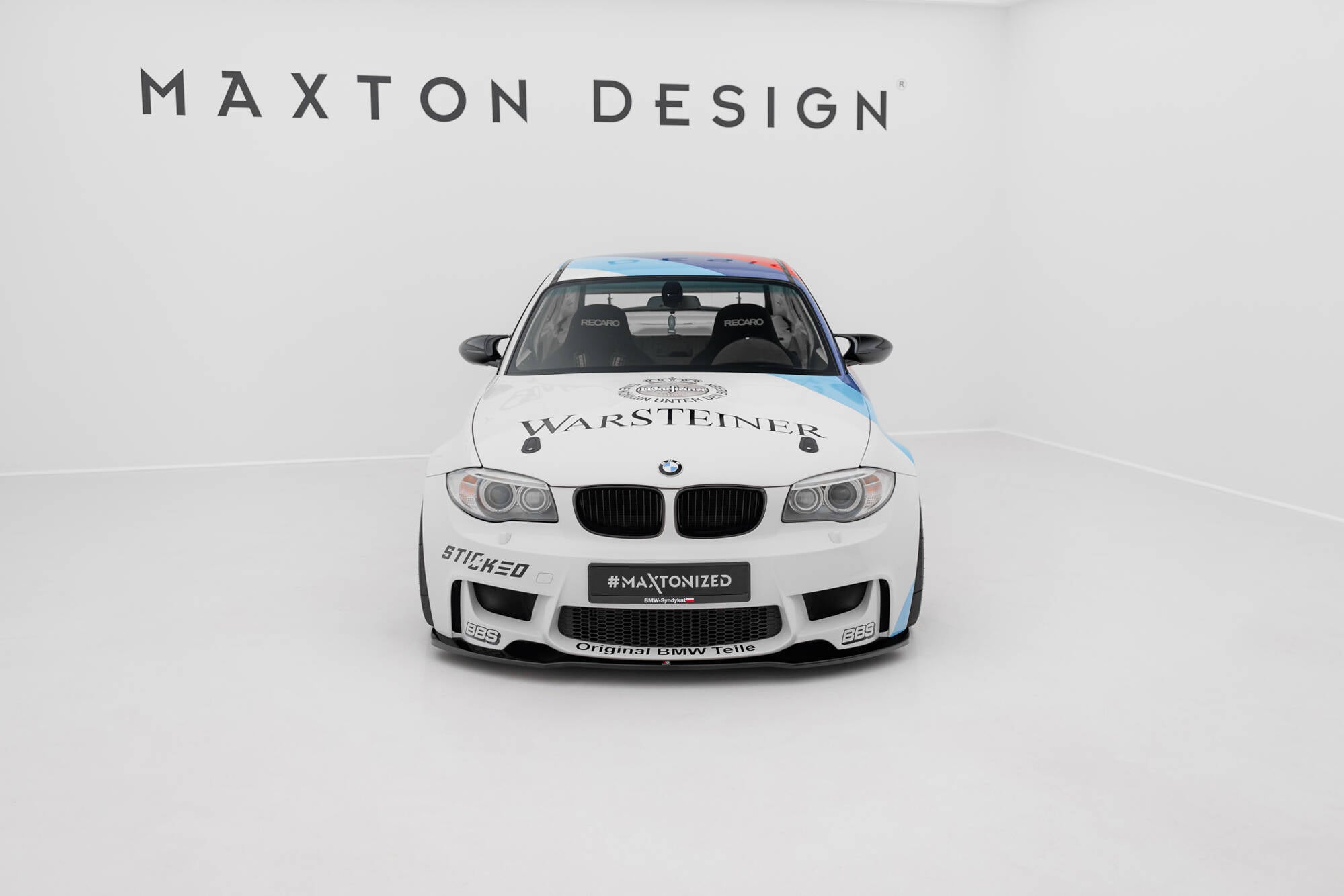 Maxton Design Street+ Spoilerlippe Front Ansatz passend für BMW 1er M Coupe E82 schwarz Hochglanz