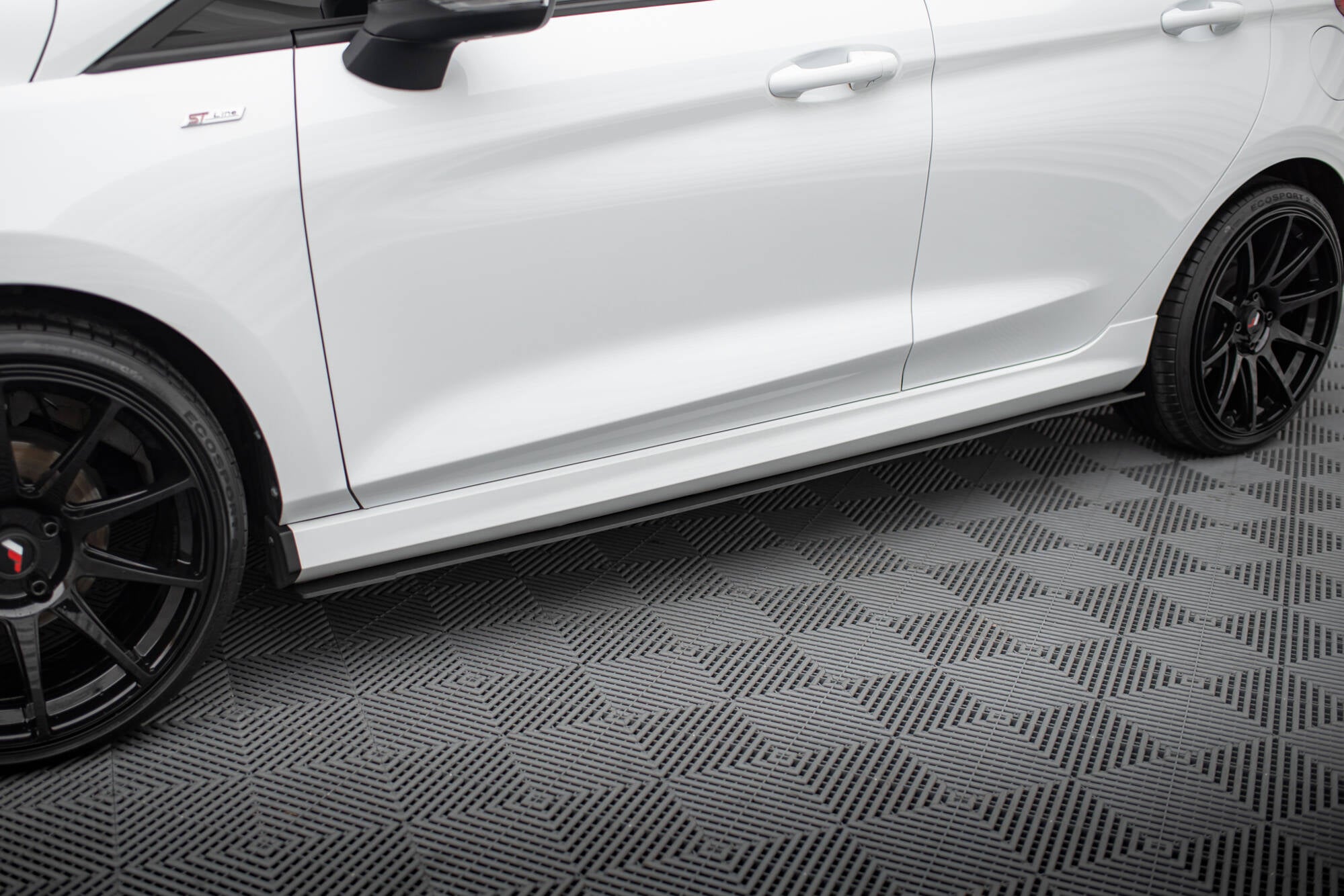 Maxton Design Sport Street+ Seitenschweller Leisten V.2 passend für Ford Fiesta Mk8 ST / ST-Line schwarz Hochglanz