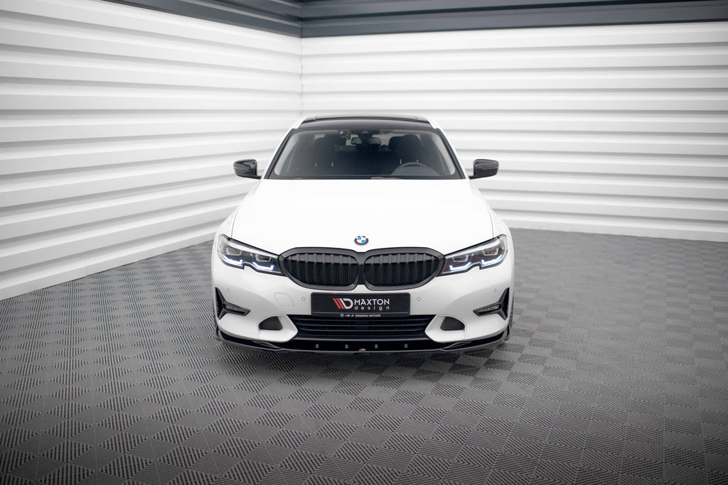 Maxton Design Street+ Spoilerlippe Front Ansatz V.2 passend für BMW 3er Sport Line G20 / G21 schwarz Hochglanz