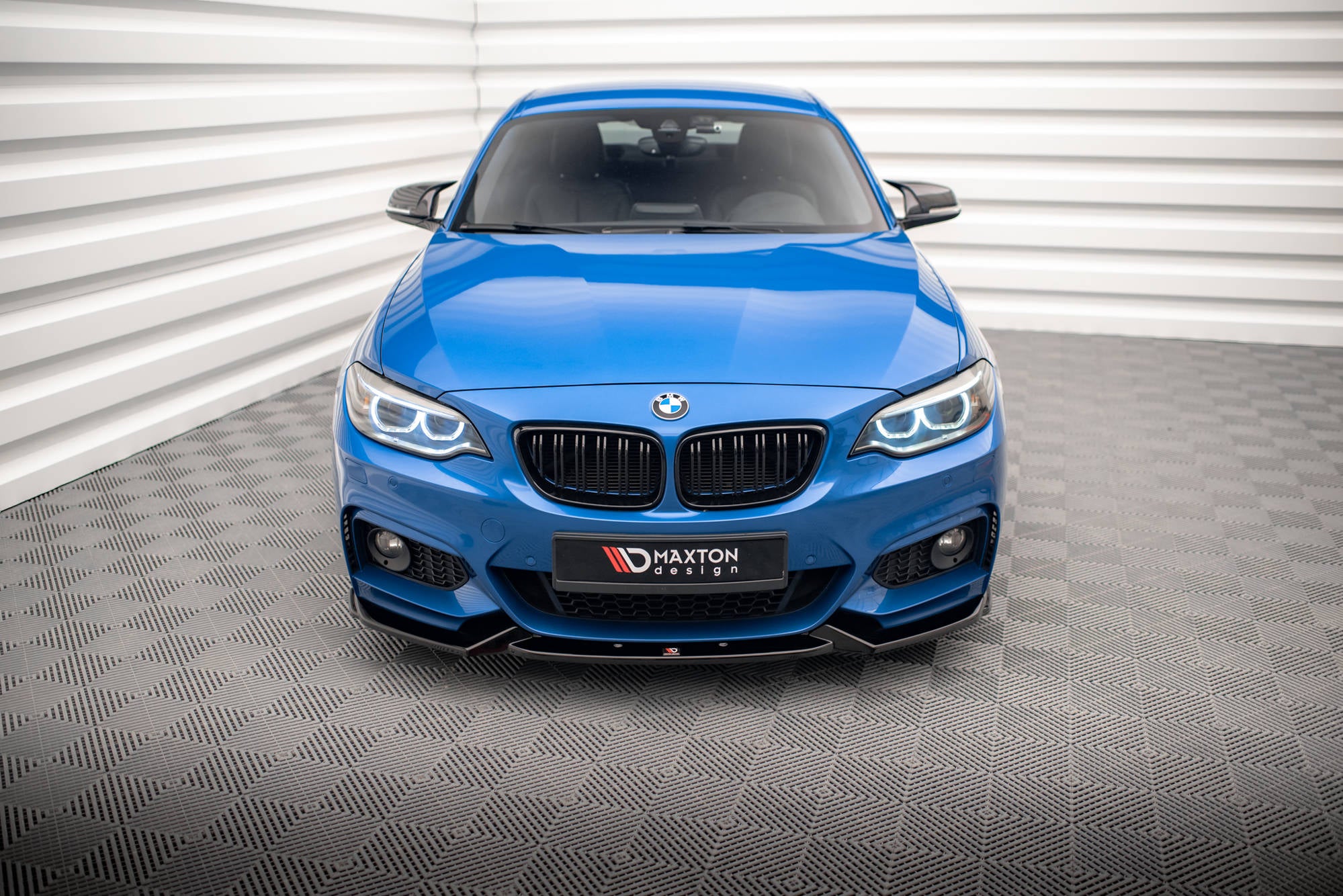 Maxton Design Front Ansatz V.2 für BMW 2 M-Paket F22 schwarz matt