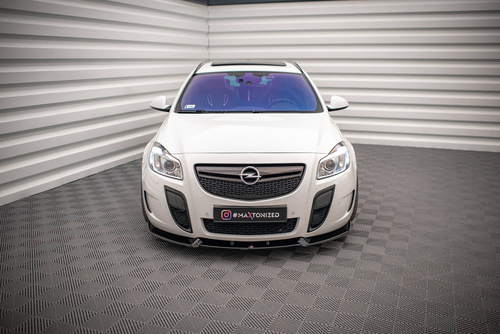 Maxton Design Street+ Spoilerlippe Front Ansatz V.2 passend für Opel Insignia OPC Mk1 schwarz Hochglanz