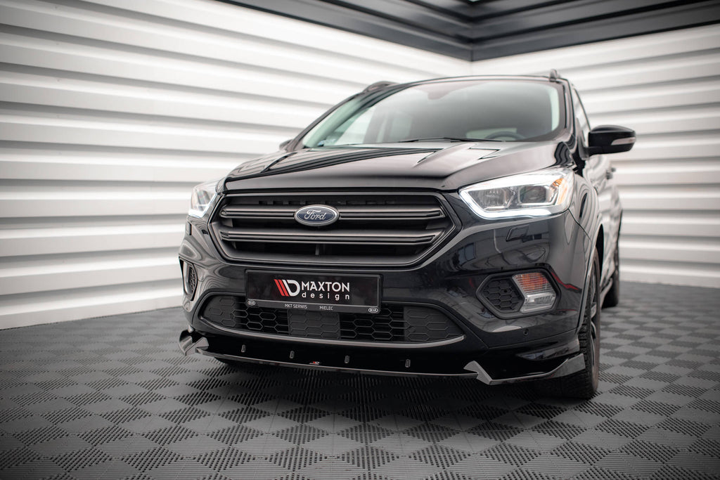 Maxton Design Street+ Spoilerlippe Front Ansatz V.2 passend für Ford Escape ST-Line Mk3 schwarz Hochglanz