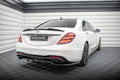 Maxton Design Street+ Mittlerer Diffusor RACE passend für Mercedes-Benz S AMG-Line W222 Facelift schwarz Hochglanz