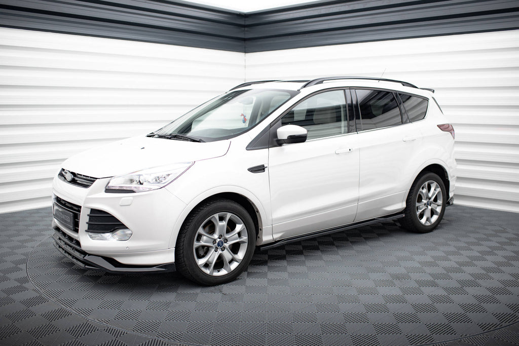 Maxton Design Street+ Seitenschweller Leisten passend für Ford Kuga ST-Line Mk2 Facelift schwarz Hochglanz