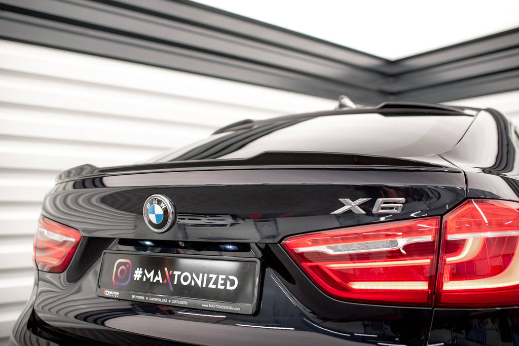Maxton Design Spoiler CAP 3D passend für V.1 BMW X6 F16 M-Paket / X6 M F86 schwarz Hochglanz