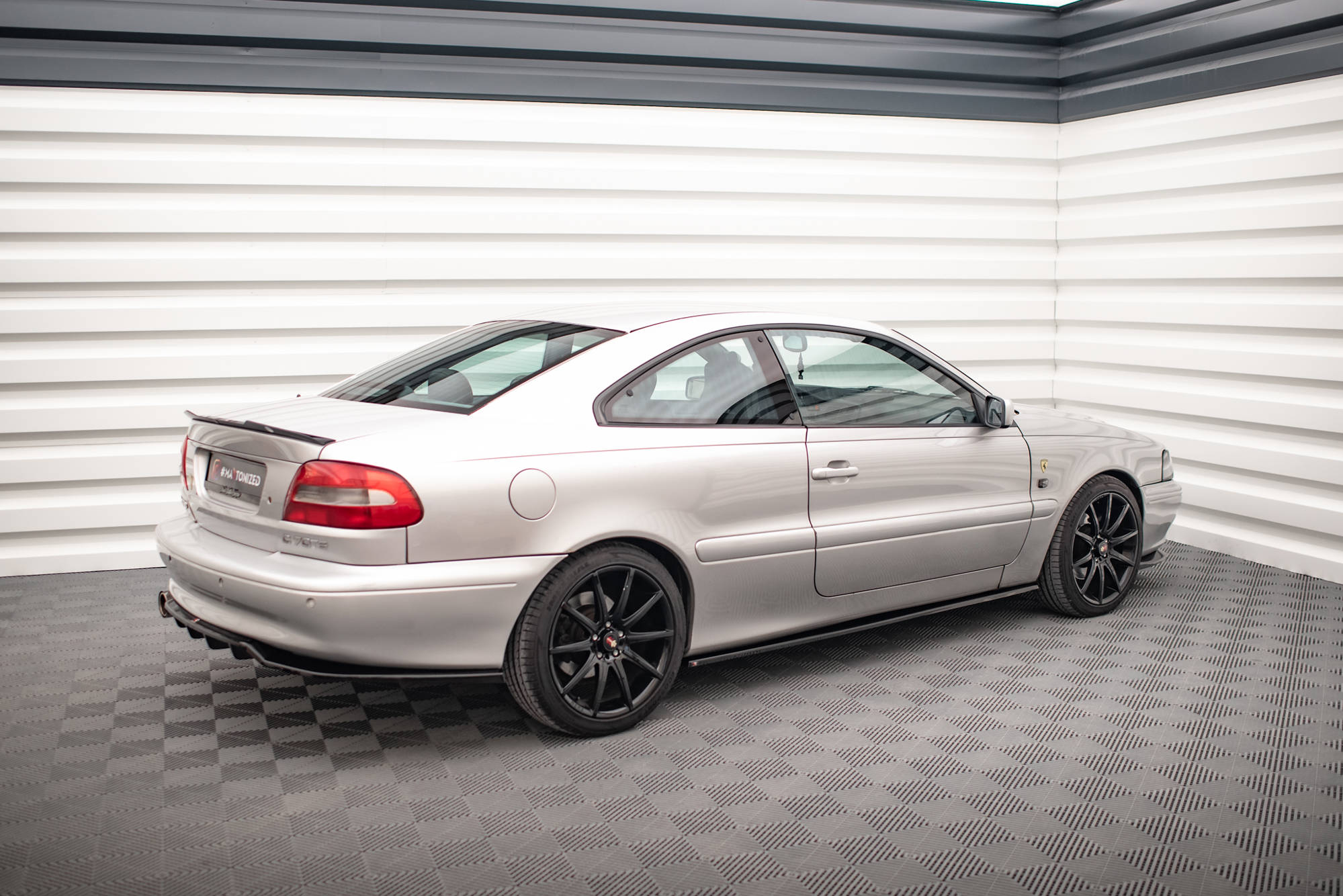 Maxton Design Street+ Seitenschweller Leisten passend für Volvo C70 Mk1 schwarz Hochglanz