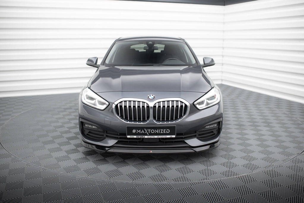 Maxton Design Street+ Spoilerlippe Front Ansatz V.2 passend für BMW 1er F40 schwarz Hochglanz