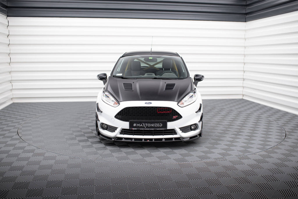 Maxton Design Street+ Spoilerlippe Front Ansatz V.6 + Flaps passend für Ford Fiesta ST Mk7 Facelift