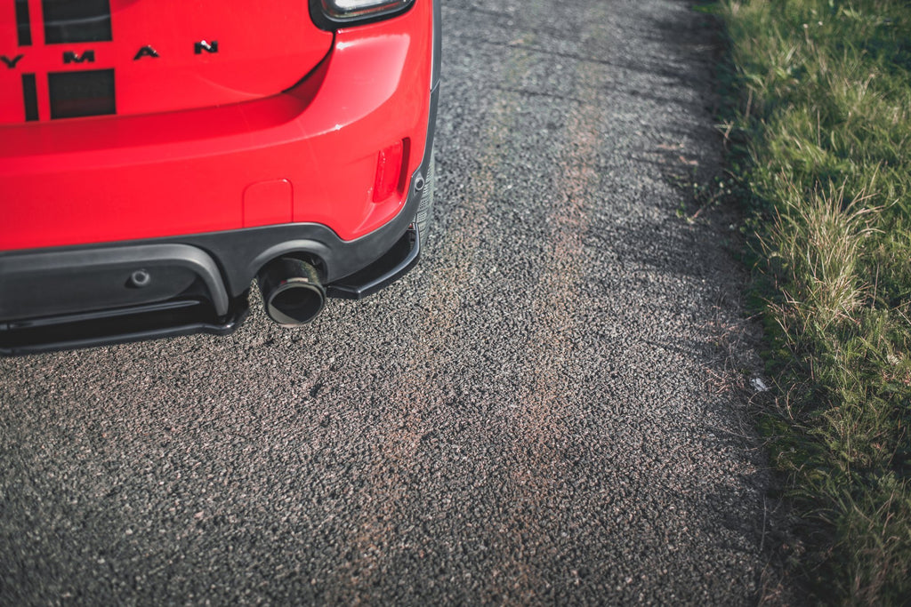 Maxton Design Heck Ansatz Flaps Diffusor passend für Mini Countryman Mk2 F60 JCW schwarz Hochglanz