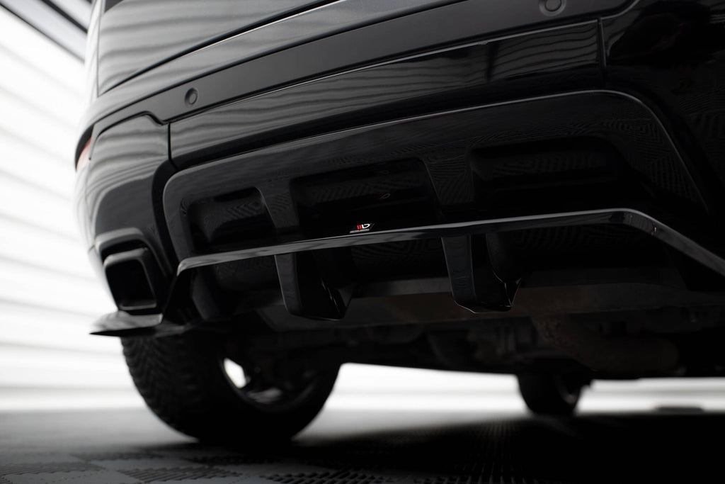 Maxton Design Street+ Mittlerer Diffusor RACE passend für Land Rover Range Rover Evoque HSE Dynamic Mk1 Facelift schwarz Hochglanz