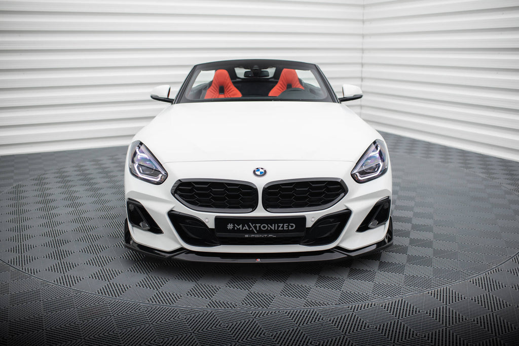 Maxton Design Street+ Spoilerlippe Front Ansatz V.3 passend für BMW Z4 M40i / M-Paket G29 Facelift schwarz Hochglanz