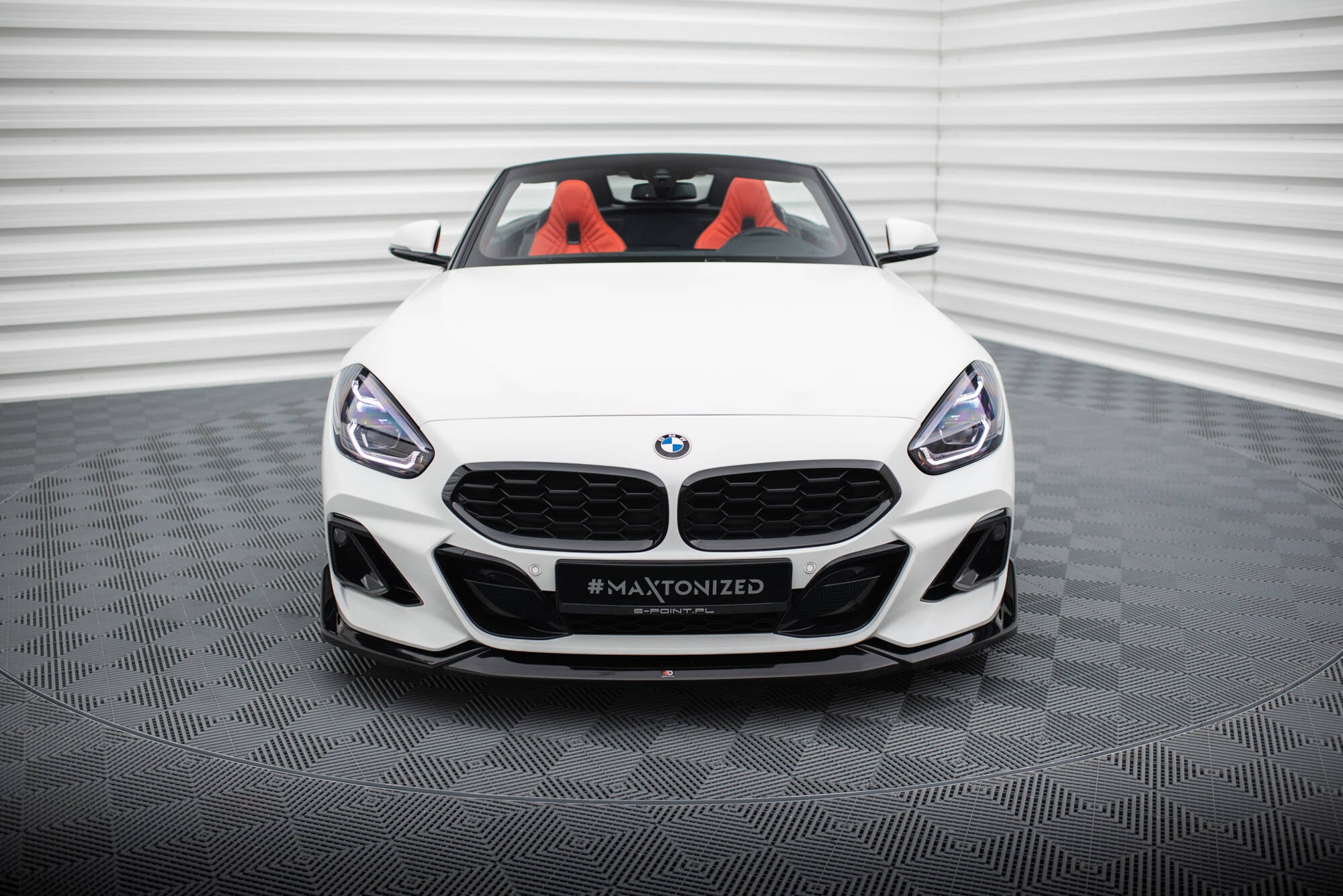 Maxton Design Street+ Spoilerlippe Front Ansatz V.3 passend für BMW Z4 M40i / M-Paket G29 Facelift schwarz Hochglanz