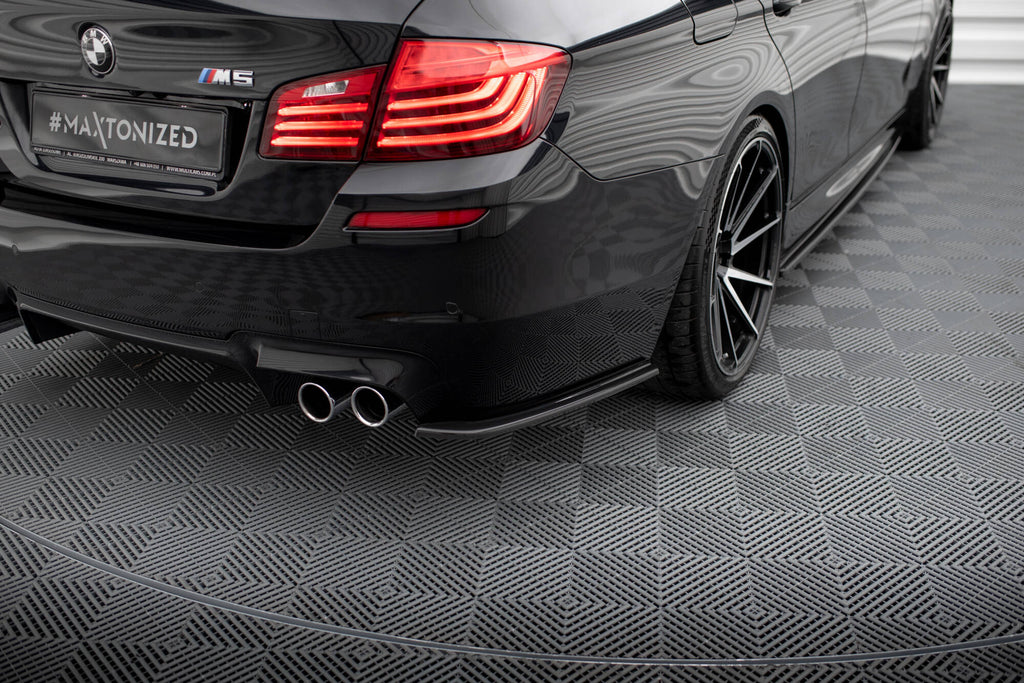 Maxton Design Heck Ansatz Flaps Diffusor passend für BMW M5 F10 schwarz Hochglanz