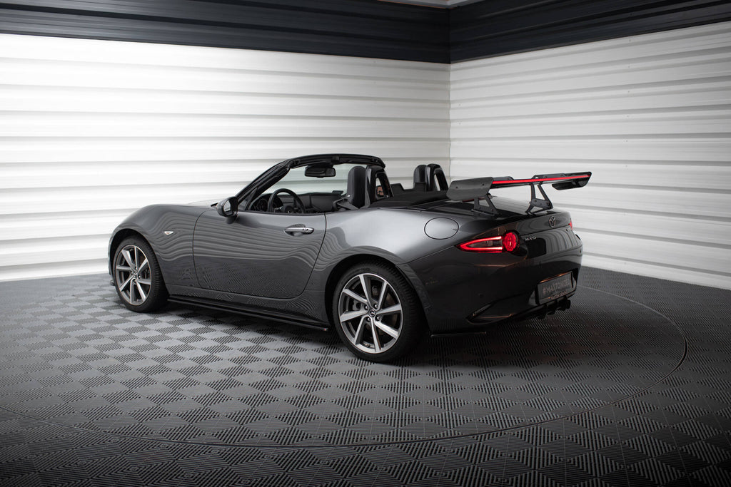 Maxton Design Carbon Spoiler With Upper Swan Mounting + LED Mazda MX-5 ND (Mk4) für Mazda MX-5 Mk4 (ND)