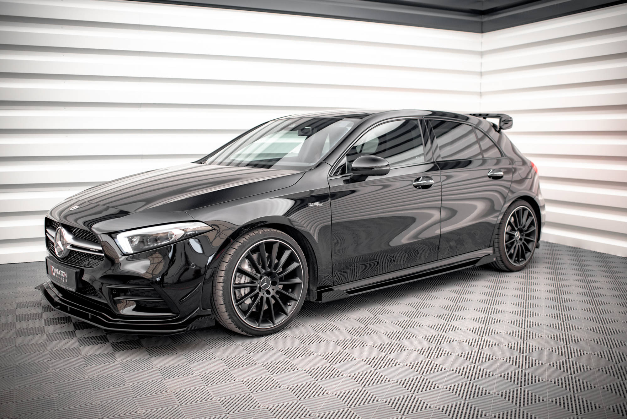 Maxton Design Seitenschweller Flaps passend für Mercedes A35 AMG / AMG-Line Aero Pack W177 schwarz Hochglanz