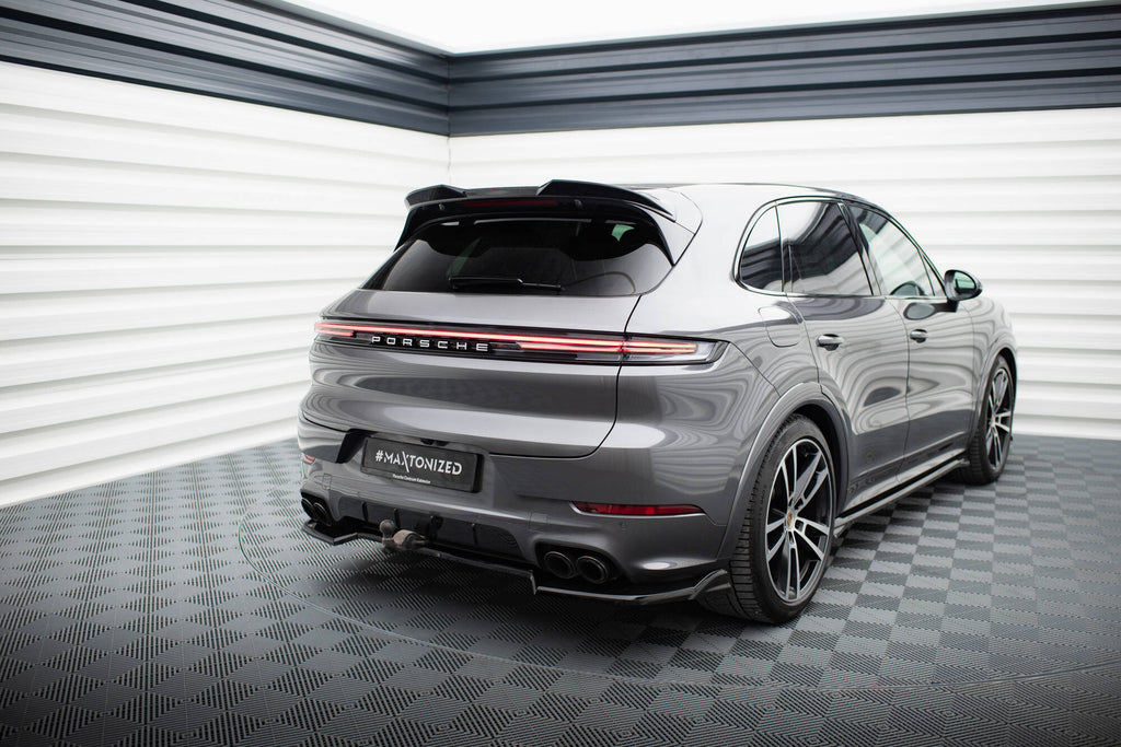 Maxton Design Heckansatz Porsche Cayenne Sport Design / Turbo SUV / Coupe Mk3 Facelift schwarz Hochglanz für Porsche Cayenne Mk3 Facelift