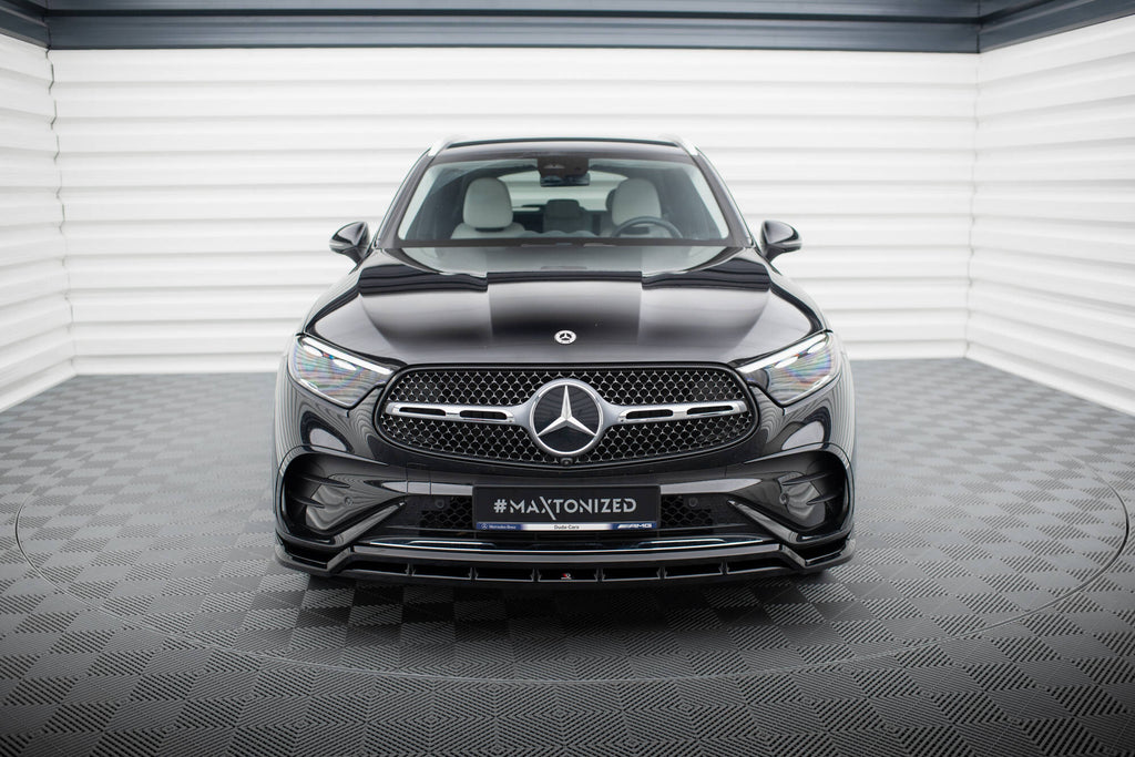 Maxton Design Street+ Spoilerlippe Front Ansatz passend für Mercedes-Benz GLC SUV / Coupe AMG-Line X254 / C254 schwarz Hochglanz