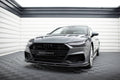 Maxton Design Street+ Spoilerlippe Front Ansatz V.2 passend für Audi A7 S-Line C8 / S7 C8 / C8 Facelift / S7 Facelift schwarz Hochglanz