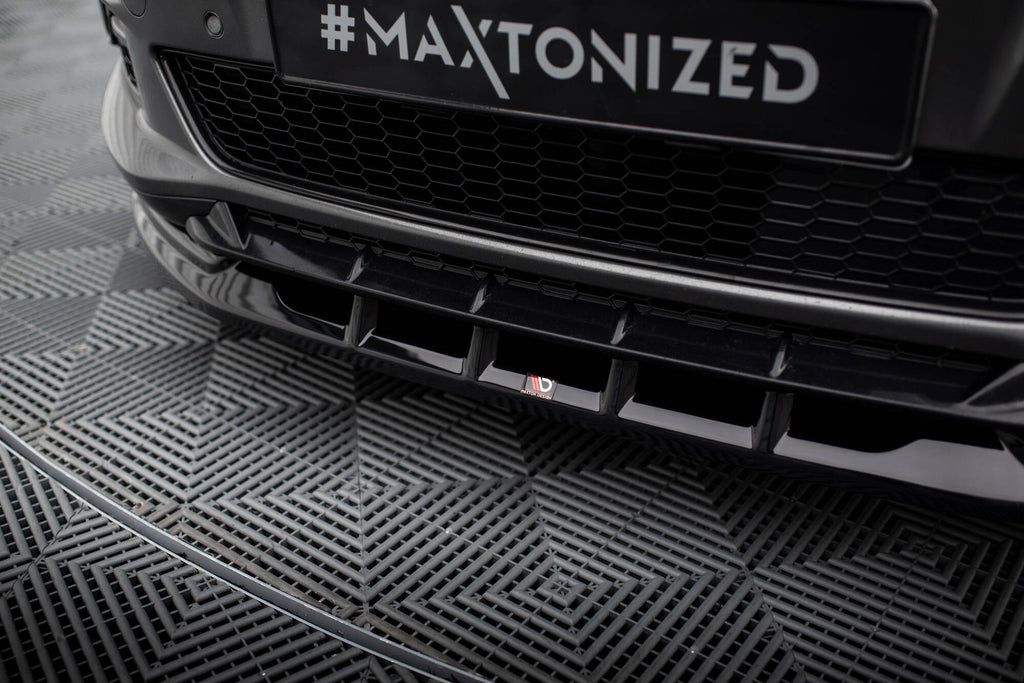 Maxton Design Street+ Spoilerlippe Front Ansatz passend für Ford S-Max ST-Line Mk2 schwarz Hochglanz