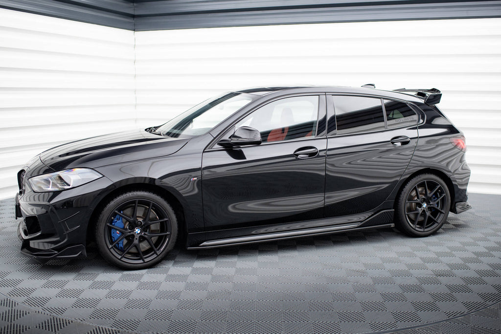 Maxton Design Street+ Seitenschweller Leisten passend für BMW M135i M-Performance F40 schwarz Hochglanz